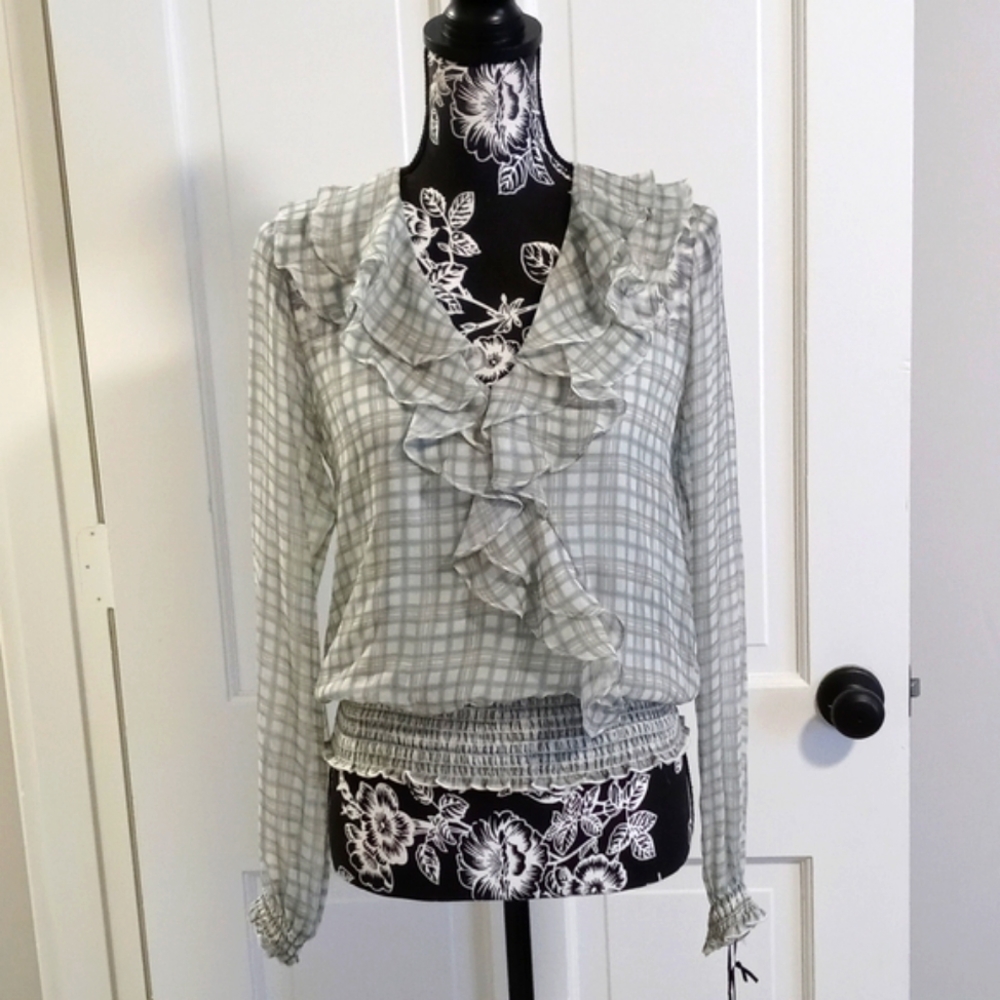 🆕 🩶Worth🩶 - Silk Ruffle Top w/Cami